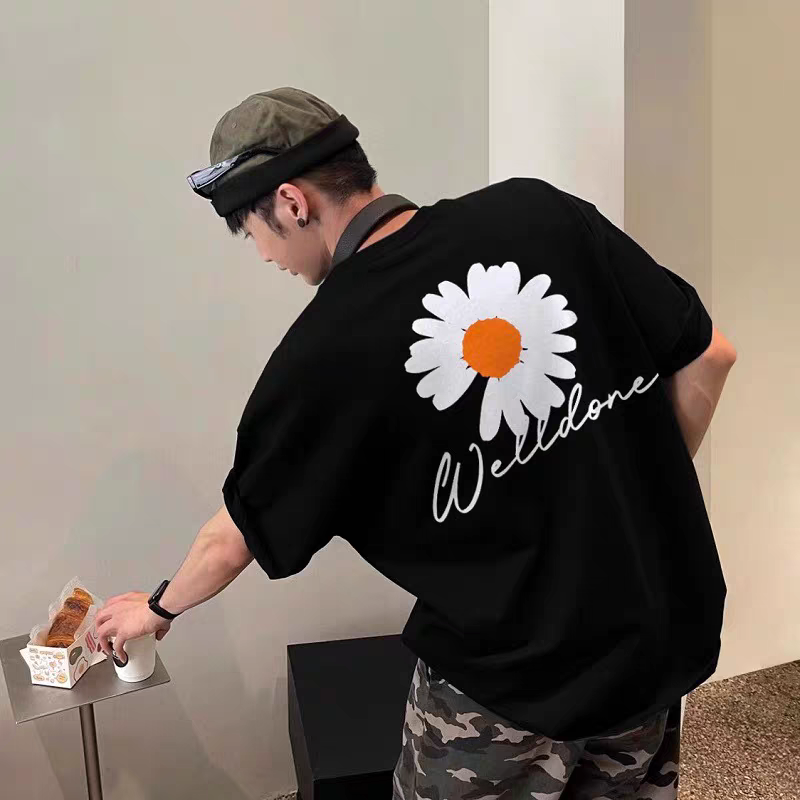 Streetwear Brand Niche - Men's Loose Cotton Couple Short-Sleeve T-Shirts,