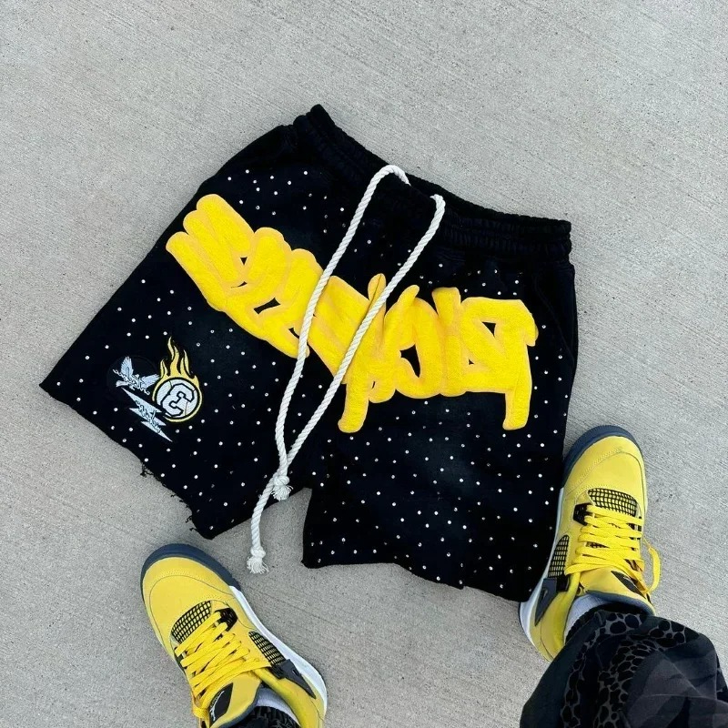 Y2K Harajuku Men's Shorts Lett - Fear Of God Essential 리뷰 및 가격