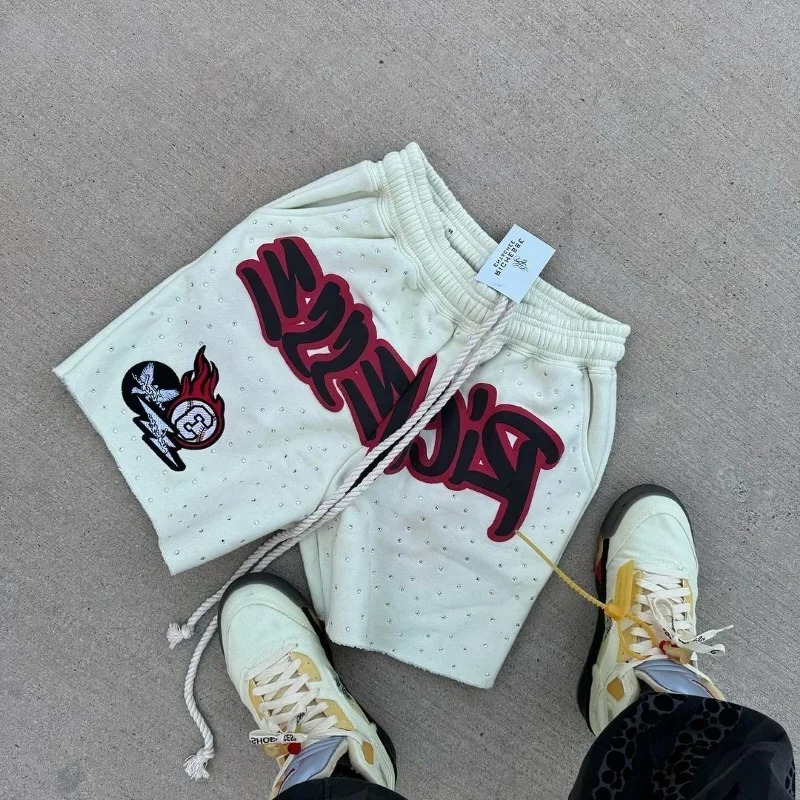Y2K Harajuku Men's Shorts Lett - Fear Of God Essential 리뷰 및 가격