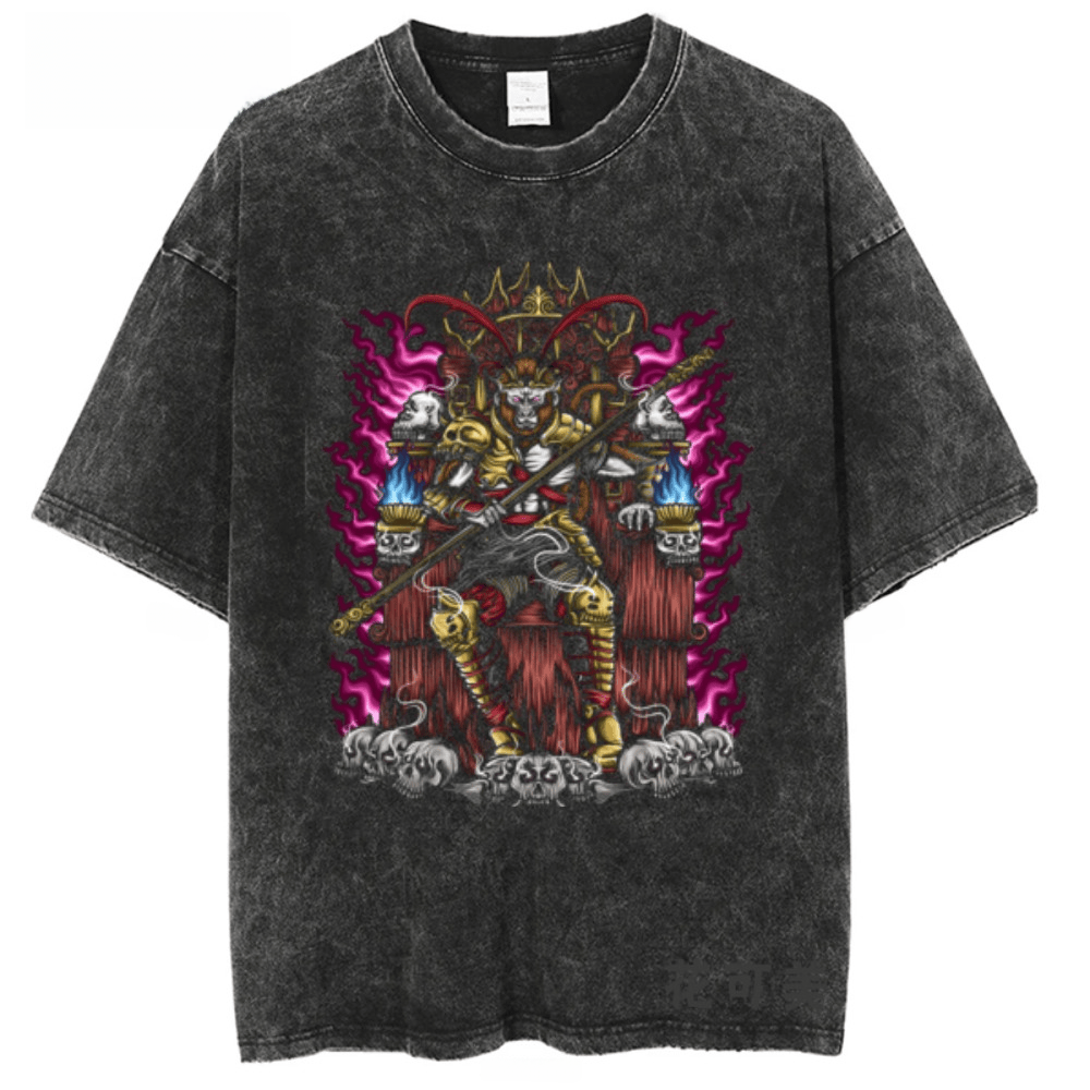 Wukong Dark Style Retro Short  - Streetwear Brand With Flowers 리뷰 및 가격