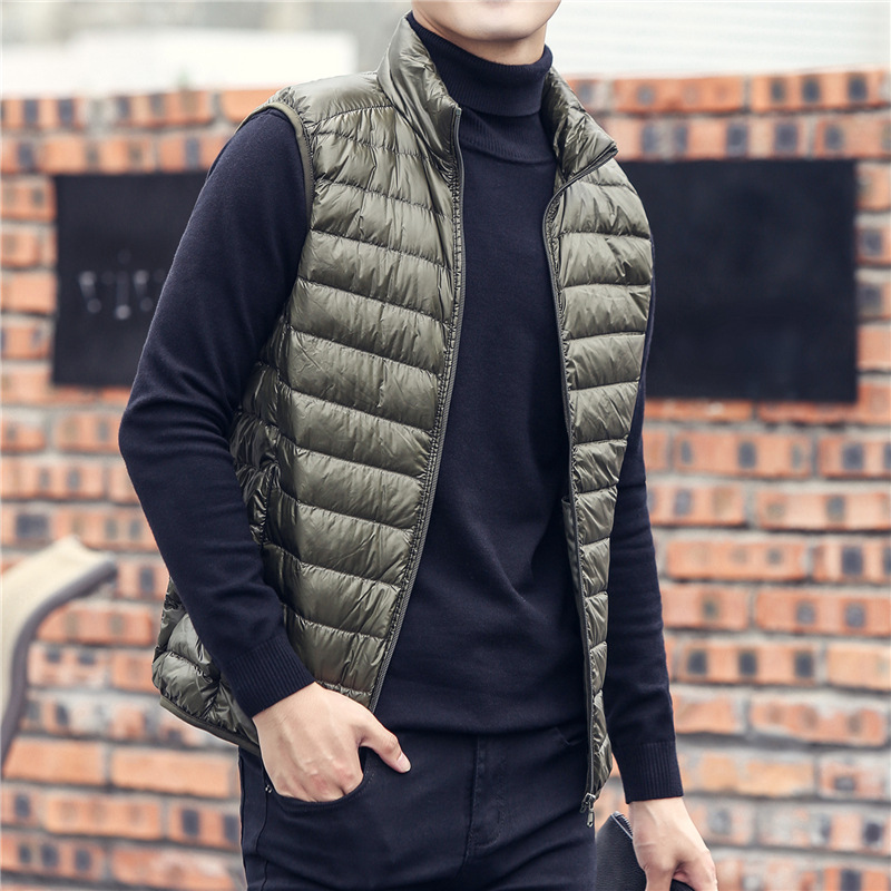 Men's Sleeveless Puffer Jacket - Streetwear Brand Jacket 리뷰 및 가격