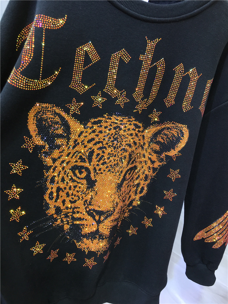 Leopard Rhinestones L-4XL Plus - Streetwear Brand 리뷰 및 가격