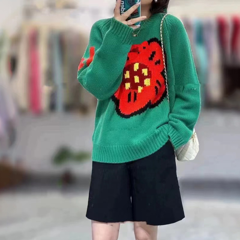 Ladies 100% pure cashmere swea - Streetwear Brand With Flowers 리뷰 및 가격
