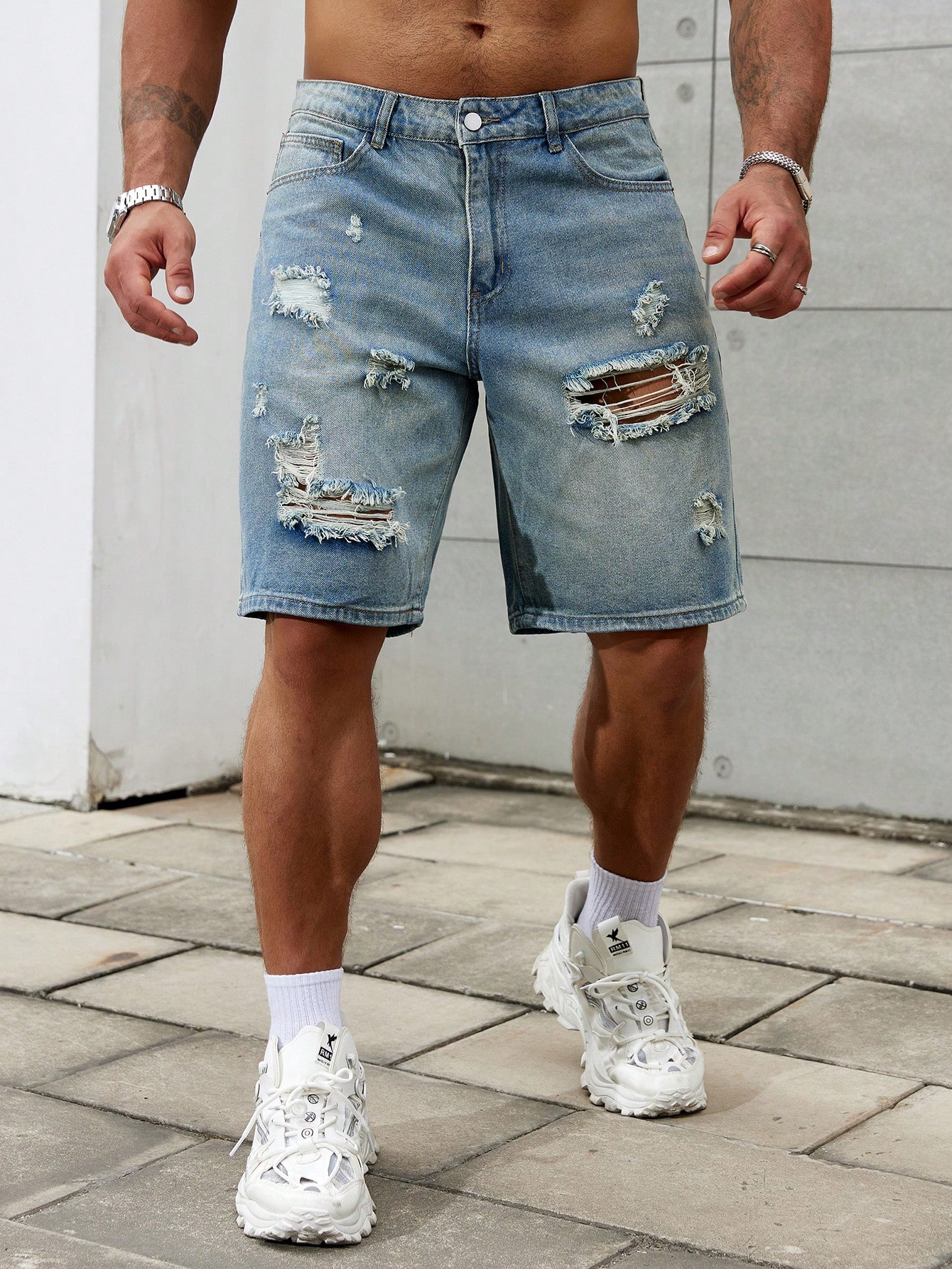 New Fashion Mens Ripped Short  - Streetwear Brand 리뷰 및 가격