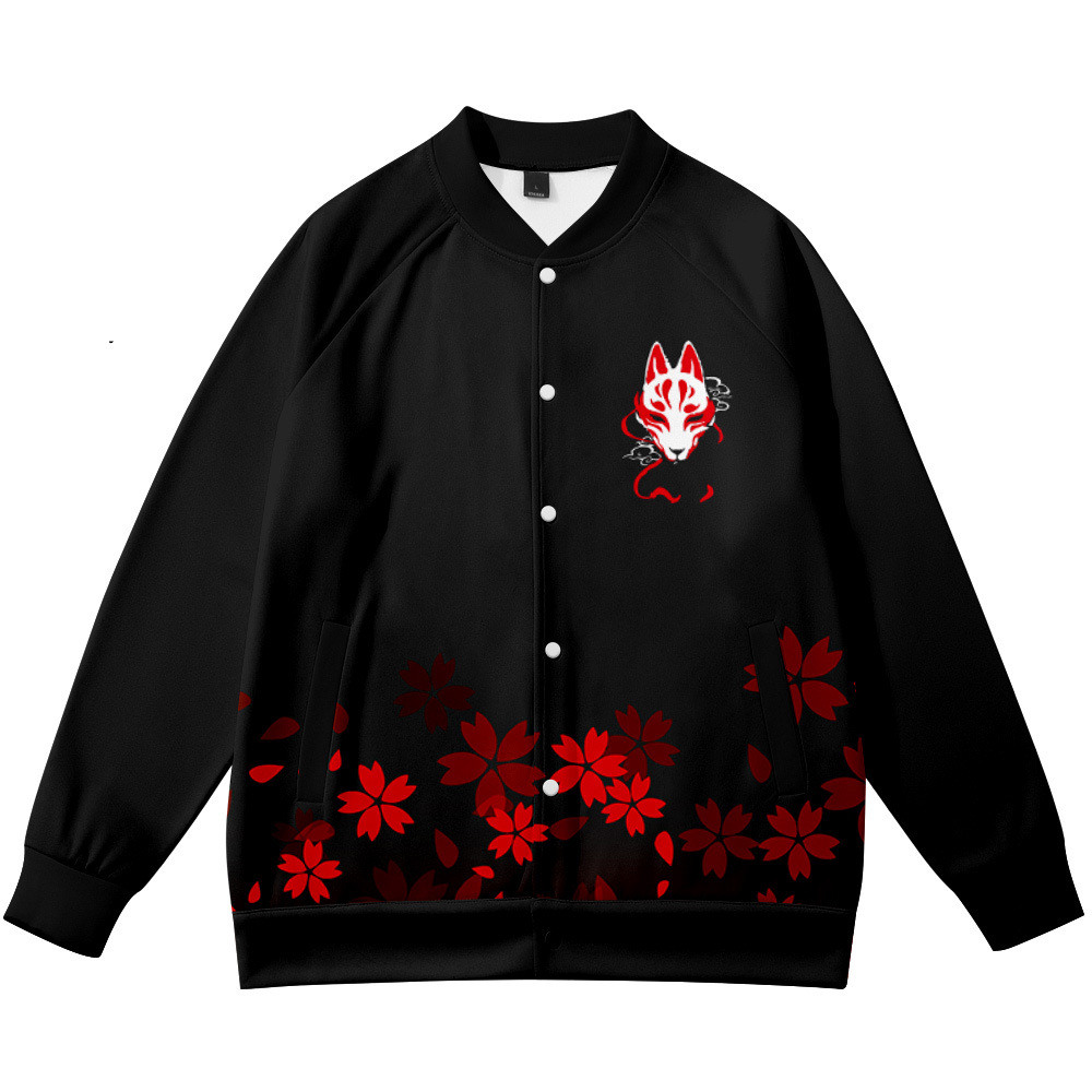 Coats Anime Flower Fox 3D Prin - Streetwear Brand With Flowers 리뷰 및 가격