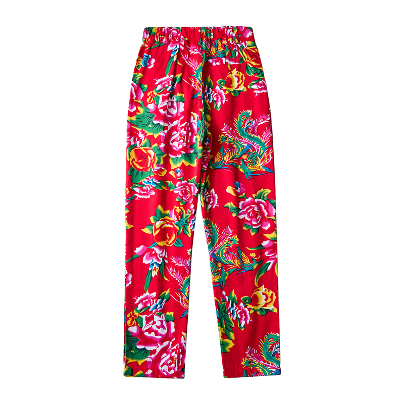 Men Chinese Style Popular Pant - Streetwear Brand With Flowers 리뷰 및 가격