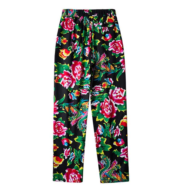 Men Chinese Style Popular Pant - Streetwear Brand With Flowers 리뷰 및 가격