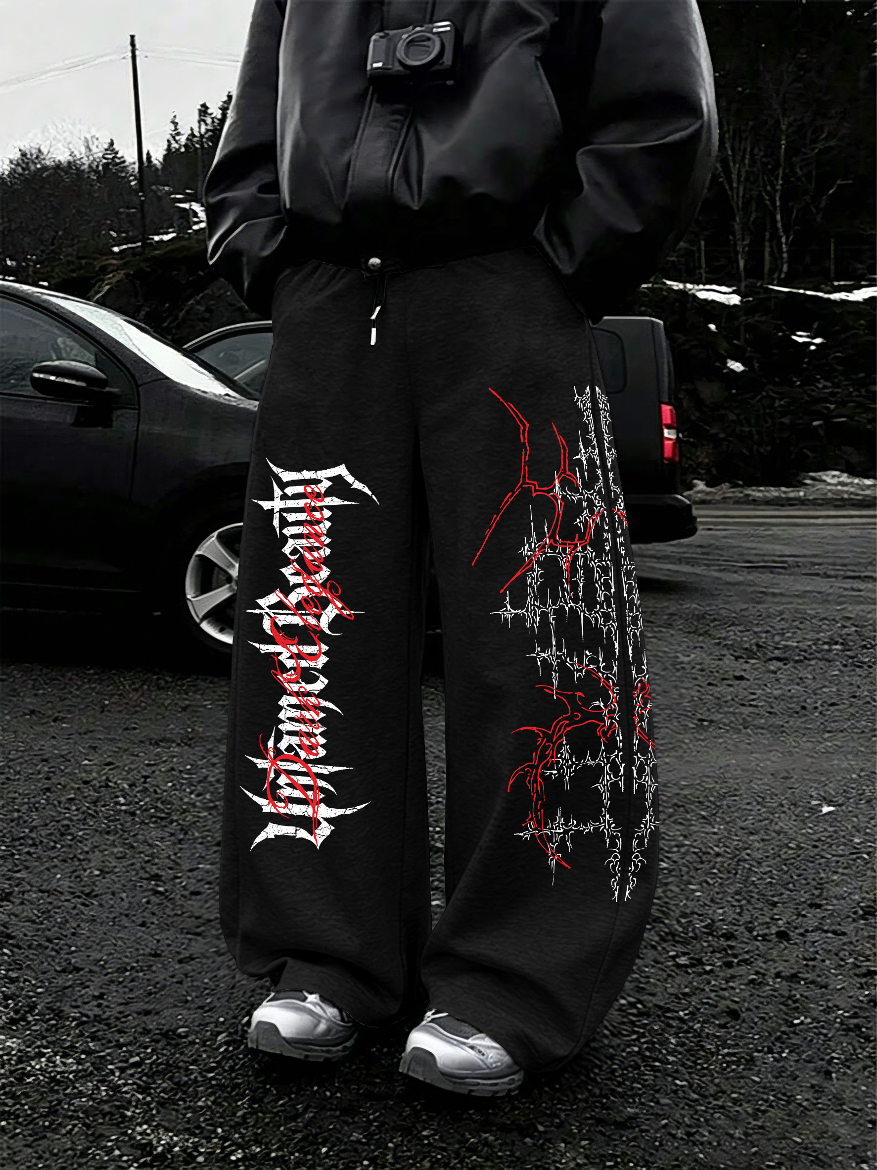 Men's Oversized Gothic Streetw - Streetwear Brand Fonts 리뷰 및 가격