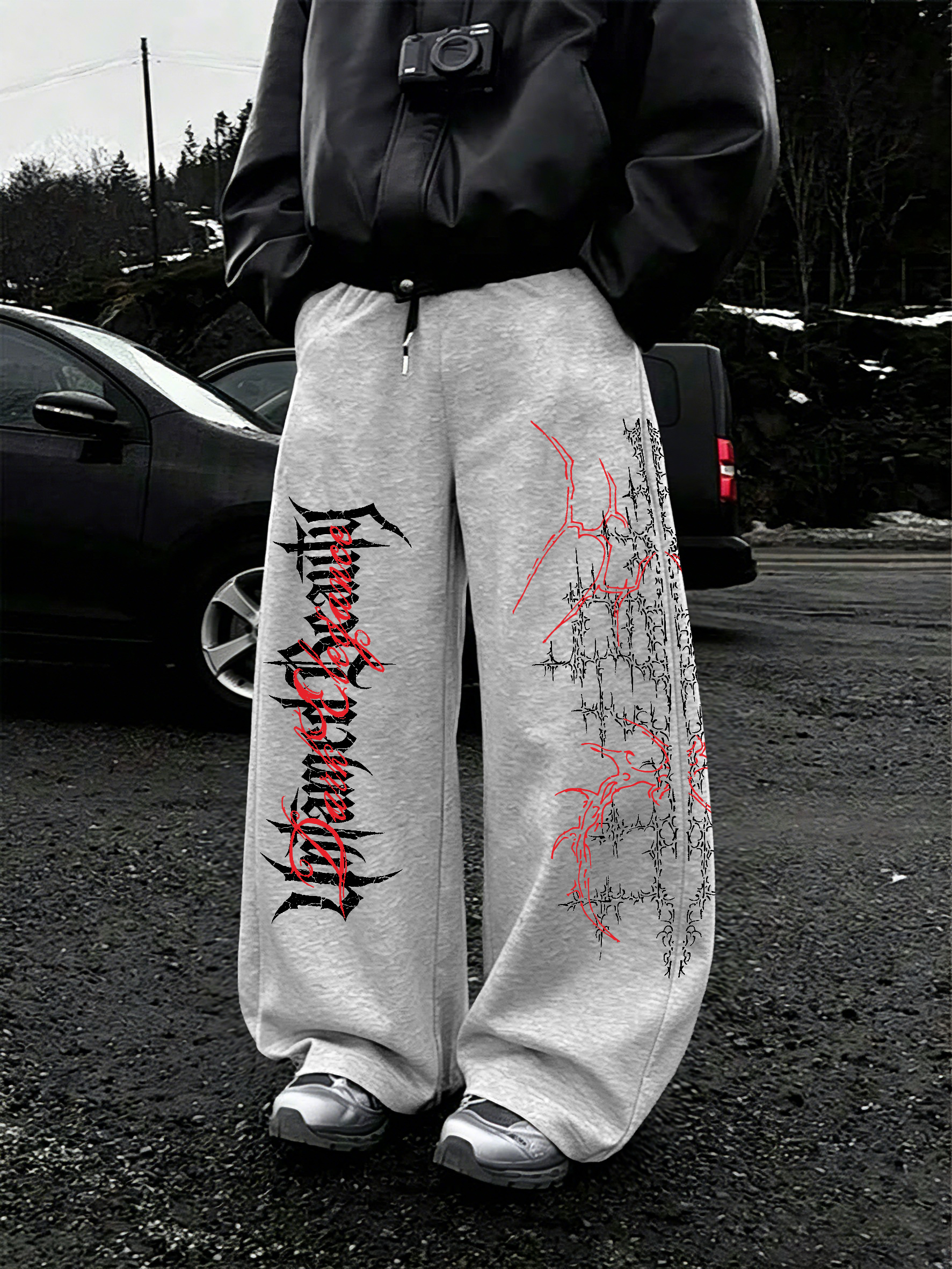 Men's Oversized Gothic Streetw - Streetwear Brand Fonts 리뷰 및 가격