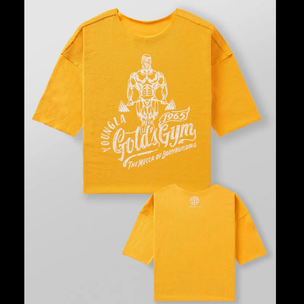 Yellow Gym Training Sports Bra - Streetwear Brand Graphics 리뷰 및 가격