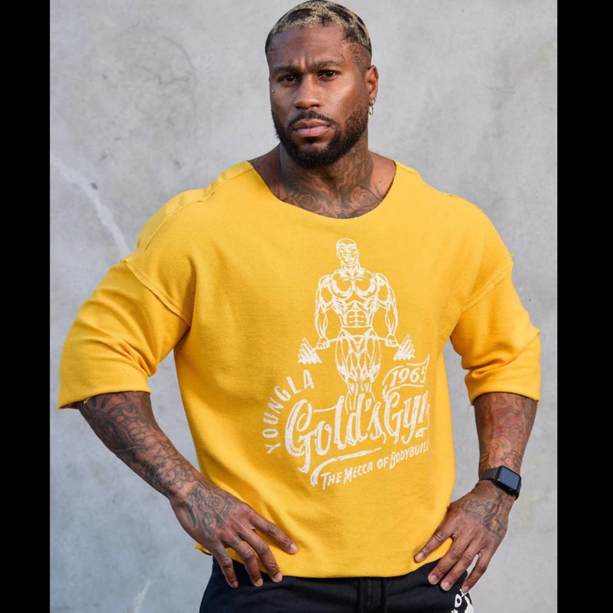 Yellow Gym Training Sports Bra - Streetwear Brand Graphics 리뷰 및 가격