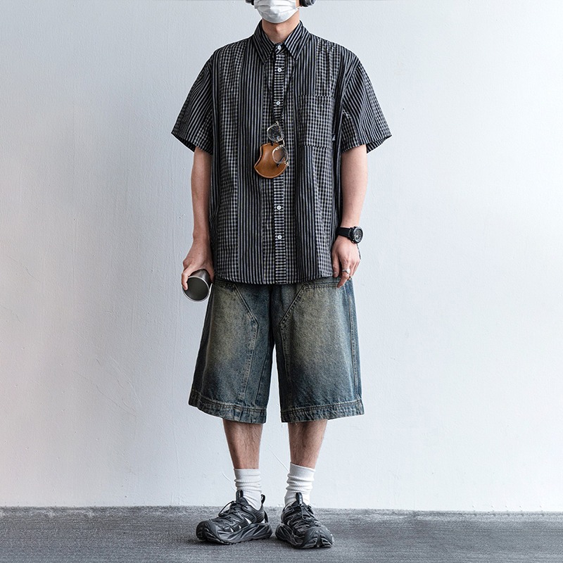 Heavyweight Washed Denim Short - Streetwear Brand Niche 리뷰 및 가격