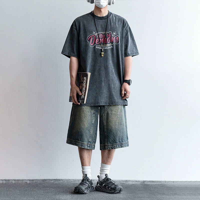 Heavyweight Washed Denim Short - Streetwear Brand Niche 리뷰 및 가격
