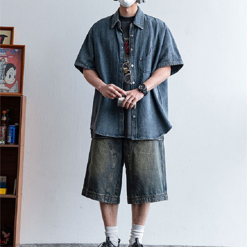 Heavyweight Washed Denim Short - Streetwear Brand Niche 리뷰 및 가격